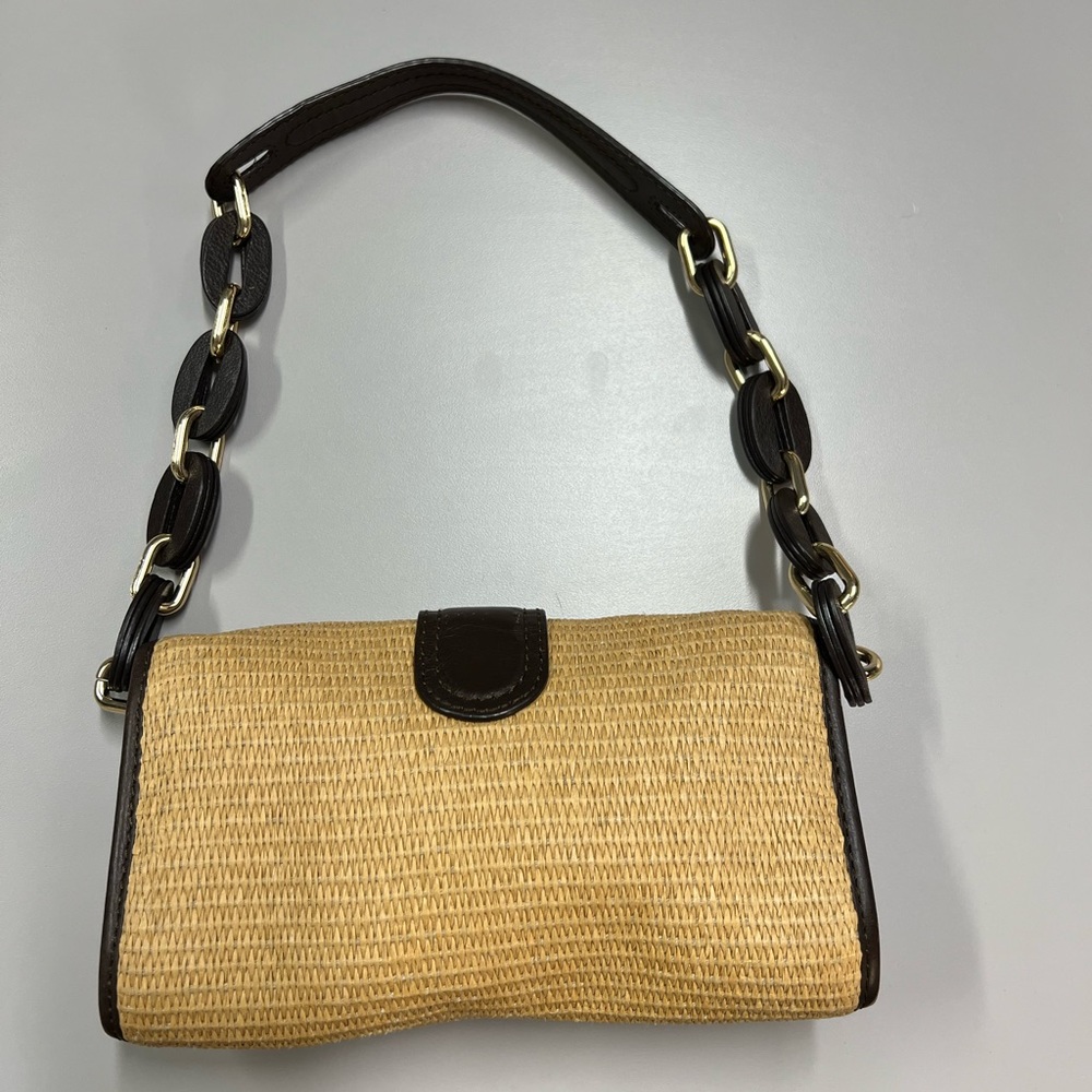 Michael Kors Rattan Weaved and Leather Baguette - Picture 3 of 15